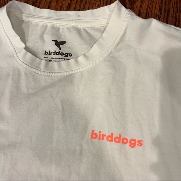 Birddogs Short Sleeve T Shirt Men’s Large White Blue Paisley Stretch Soft - Picture 3 of 8